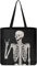 KUIFORTI Canvas Tote Bags for Women Reusable Grocery Bags Large Dirty Clothes Bag Portable Shopping Handbag, Schwarzes Totenkopf-Skelett, Einheitsgröße