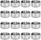 16 Stück Edelstahl Aschenbecher, Moderne Tischplatte Aschenbecher, 8 cm Runden Edelstahl Aschenbechern, Tragbarer Tischplatte Aschenbecher für Innenraum und Draußen, Silber