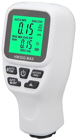 Lack-Mil-Dickenmessgerät, 0-2000 um Lackbeschichtungstester, Digitales Lackmessgerät für Auto-Tiefendickenmessgerät, Überprüfen Sie die Originalbeschichtung des Autos (WHITE)