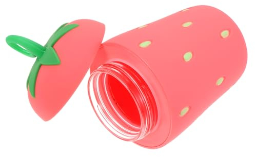 PRETYZOOM taza de agua de fresa botella de bebida taza de fresa tetera pava botella de agua de vidrio taza de coche portátil botella de vidrio taza de viaje taza de café alumno vaso de jugo