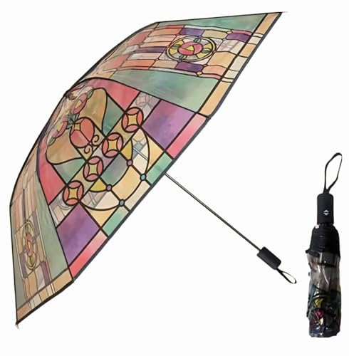 Parapluie vintage transparent, joli parapluie pliable automatique, parapluie fourre-tout à ouverture et fermeture automatiques, parapluie de pluie pliable pour femme, parapluie compact et esthétique