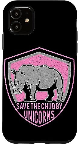 Hülle für iPhone 11 Rettet die Chubby Unicorns Rhinoceros Shield Crest Rhino Lover