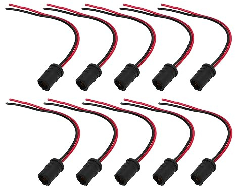10 Stück T10 Sockelhalter, Wasserdichter T10 W5W 501 LED Lampen Verlängerungssockel Halter Anschluss für Auto und Motorrad