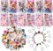 Clvsyh 74 Stück Geschenke Party Mitgebsel, Papiertüten für Geburtstags, Singer Schlüsselanhänger, Kinder Aufkleber Set, Kindergeburtstag für Party Zubehör