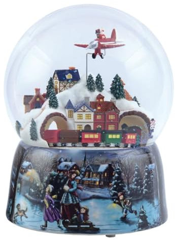 Musicboxworld MMM GmbH, 64001 Spieluhr - Silberfarbene Glitzerkugel „Rehe im Wald“