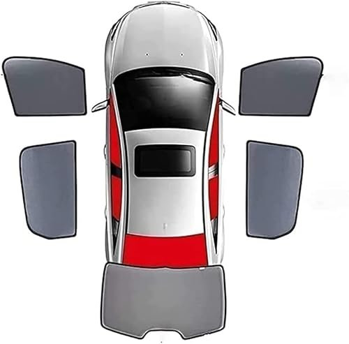 Parasol para Ford Focus 2004 2005 2006 2007 2008 2009 2010, Delanteras Trasera Ventana Lateral Parasol Anti Mosquito Bloquear UV Accesorios Coche,5pcs-wholecar