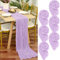 6 Stück Seihtuch Tischläufer Lila,55 x 300 cm Lila Rustikaler Gaze Stoff Boho Tischläufer Käsetuch Cheesecloth Tischläufer Hochzeit Tischdecke für Hochzeitsfeier Brautparty Tischdekoration