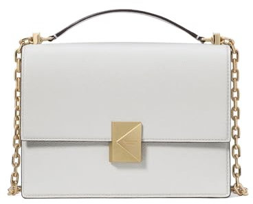 kate spade new york Deco Pebbled Leather Chain Shoulder, Stone Path, One Size