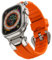 ULTIMAL kompatibel mit Armband für Apple Watch Ultra 2/Ultra mit 49 mm für Männer. Silikon-Sportgurt Armband Watch. Robustes, hochwertiges TPU & Metall. (Orange)