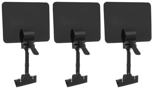 PATIKIL Sign Holder Clip 6x 3,3Pcs Double Head Swivel Sign, Rotating Erasable Price Display Holder with Clamp Clip for Supermarket Business Merchandise,Black