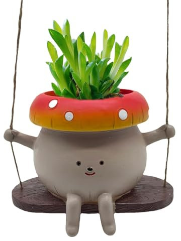 YTGOCN Swing Pflanzer Cute Indoor Plant Pot Sukkulenten Töpfe Blumentopf Klein Sukkulenten Topf Lustige Blumentöpfe Für Drinnen Geschenkideen Für Mütter Und Lehrer
