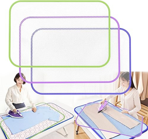 Premium Pressing Cloth for Ironing – 3 PCS Ironing Cloth Protect Clothes & Fabrics, Ideal for Sewing and Ironing, Non-Stick, Heat Resistant