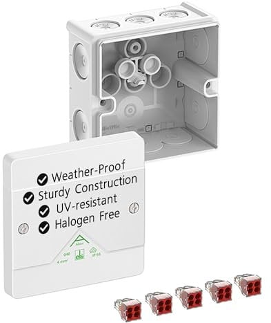 Spelsberg Abox 040-4² Professionelle IP66-Abzweigdose mit 5 schraubenlosen 5-adrigen Klemmen, VDE-zertifiziert, interne Befestigungspunkte für Industrie & Außenbereich (Grau)