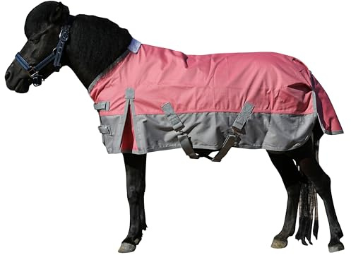 Leberna Couverture de pluie légère imperméable 1200D pour poney Shetland, remplissage 0 g (rose, 1,2 m)