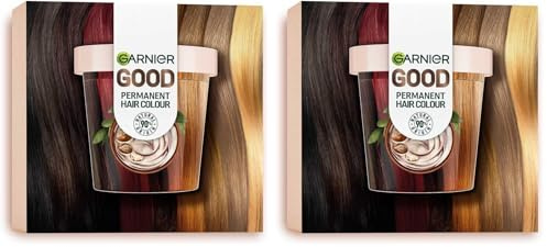Garnier Dauerhafte Haarfarbe, Haarfärbeset für intensive und langanhaltende Haarfarbe, Coloration für bis zu 8 Wochen strahlende Farbe, Ohne Ammoniak, 8.0 Honig Blond, Good Starter Set (Packung mit 2)