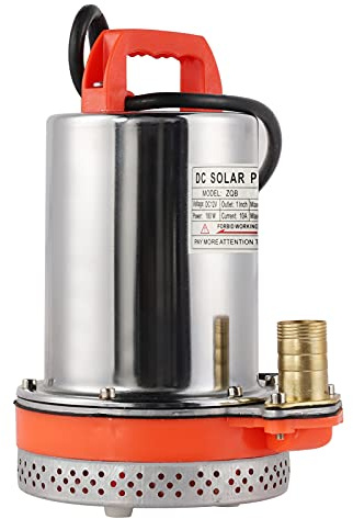 Sorandy Pompa Sommergibile Piccola Batteria Solare 8 M Sollevamento Attrezzatura Idraulica per la Pulizia della Piscina Utilizzo con Pannelli Solari e Sistemi di Batterie (12V)