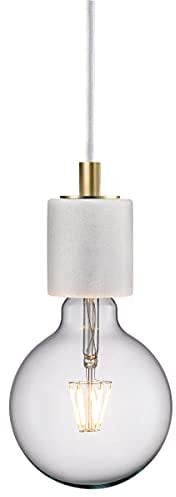 Nordlux Pendelleuchte SIV, E27, Marmor, weiß