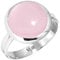 Jeweloporium 925 Sterling Silber Ringe für Damen Größe 51(16.2) Rosa Rosenquarz mit Stein Solitär Silber Ringe Halloween Geschenk Kostüm Schmuck