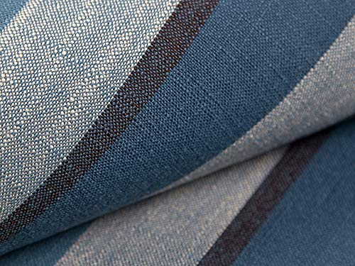 Lederkonzept Polsterstoff Frido 3B Blau-Blau gestreift