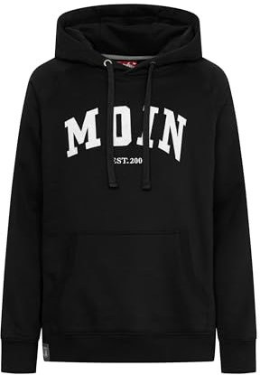 derbe Hoodie Moin Herren Schwarz GOTS L | Kapuze | Hamburg | Pullover