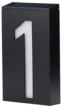 Solar House Number Light,KINGCOO Led Light Up Address Mail Box Door Signs Illumination Doorplate Solar Night Lamp House Number Outdoor Lighting Porch Lights (1)