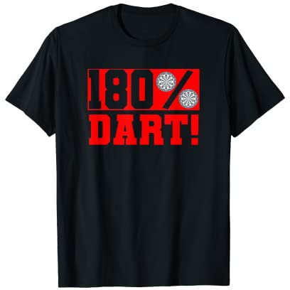 180 % Dart Dartsport TShirt für echte Darter und Dartspieler