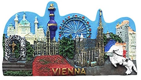 Wien Österreich 3D Kühlschrankmagnet Souvenirs Handgemachte Harz Magnetische Aufkleber Home Küche Dekoration, Wien Kühlschrankmagnet Sammlung Geschenk