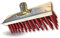 Balai de cantonnier avec racloir métallique | Longueur 32 cm | Piste Extérieur | Garnissage PVC Rouge | Semelle Bois | Douille métal boulonnée Ø 28 mm | sans Manche | Kibros 2630BRb