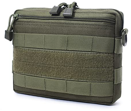 Azarxis Molle EDC Beutel Tasche, Multifunktional Hüfttaschen, Militär Gürteltasche Kompakt und Leicht (Grün)