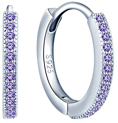 MicLee Damen Ohrringe Creolen 925 Sterling Silber Sterling Zirkonia Einfach Ohrringe Ohrschmuck mit Geschenkbeutel,Super Weihnachten Geschenk