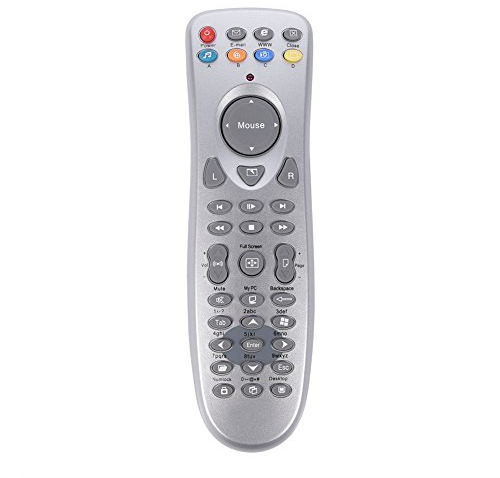 CCYLEZ Telecomando USB MCE, Telecomando Portatile per PC, Telecomando Wireless Slim, 10 Metri, con Ricevitore Infrarossi, Compatibile con Me, XP, MCE, 2000, Vista