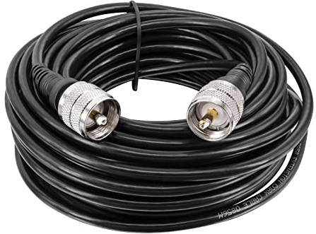 Boobrie 10M UHF Cavo Coassiale SuperFlex RG58 Aggiornato Adattatore PL259 Cavo Coassiale radio per radioamatori da UHF Maschio a UHF Maschio Cavo coassiale CB a Bassa perdita per CB Ham Radio/Antenna