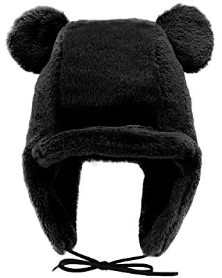 CLAPE Russenmütze Outdoor Pelzmütze Uschanka mit Steppfutter Wintermütze Pilot Trapper Trooper Hut Winter Faux Rabbit Earflap Männer Schneekappen