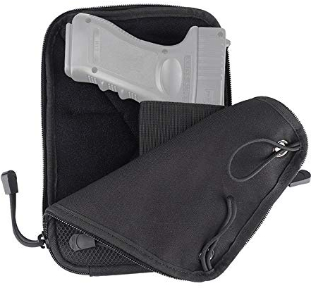 MEROURII Verdeckte Pistolentasche, Taktische Mehrzweck Pistolenholster Fanny Pack Gürteltasche mit Gürtelschlaufen für Pistole, 23,5x17x2 cm
