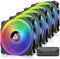 Antec RGB Fans, PC Fans 120mm RGB Fans, 5V-3PIN Addressable RGB Fans, Motherboard SYNC with 5V-3PIN, 120mm Fan 3 Packs with Controller, Prizm Series RGB Fans