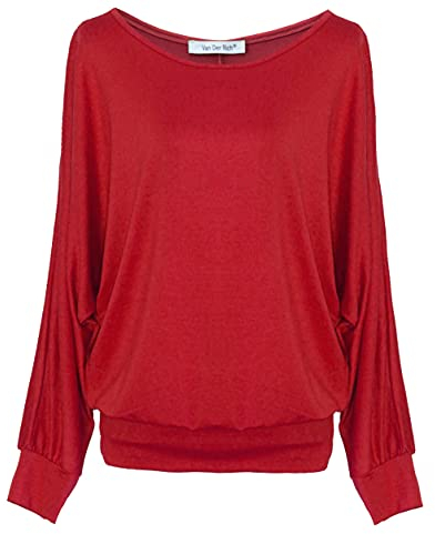 Van Der Rich ® - Oversized Pullover - Damen (ML-Rot, L)