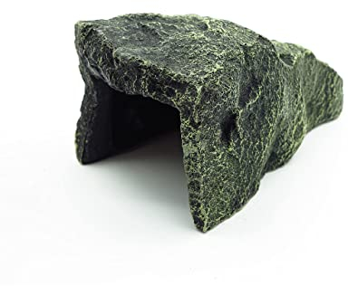 Plataforma para esconder Reptil Cueva de Tortugas para Peces y camarones escondite Acuario Reptil terrario ocultando decoración para lagartos, Tortugas Peces (A)