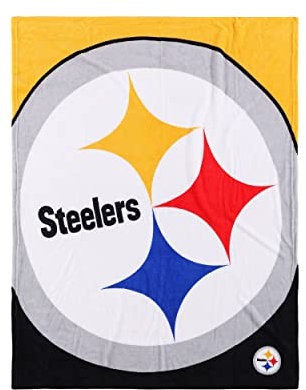 FOCO Pittsburgh Steelers NFL Supreme Slumber Plush Throw Decke - Stück