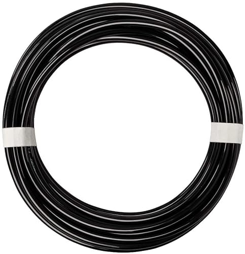 HUAZIZ 12 Meter PU Pneumatikschlauch Pneumatic Polyurethane Schlauch Flexibel Druckluftschlauch Außen 6mm x Innen 4mm, Schwarz