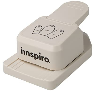 INNSPIRO 3-in-1-Etikettenstanzer, klassisch, 3-in-1-Tag-Punch, Stanzer für Scrapbooking, DIY, Basteln, Kartenherstellung