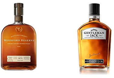 Woodford Reserve Distiller Kentucky Straight Bourbon Whiskey 70 cl & Jack Daniel's Gentleman Jack Whiskey 70 cl