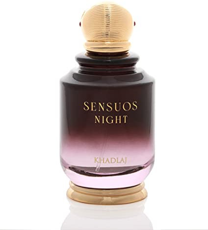 KHADLAJ - Sensous Night Eau de Parfum | Notas Orientales y Amaderadas | Fragancia Duradera | Diseño Elegante, 100 mL