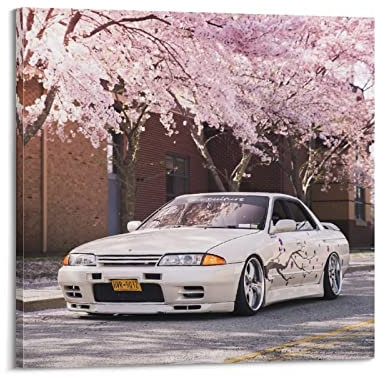 JDM-Auto-Poster Nissan Skyline Gt-r R32 Poster Dekorative Malerei Leinwand Wandposter und Kunstbild Druck Moderne Familien-Schlafzimmer Dekor Poster 30 x 30 cm