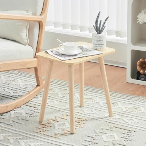 YOUDENOVA Tavolino in Legno Piccolo - Comodino, Tavolino da Salotto, Tè e Divano per Soggiorno, Camera da Letto, Balcone - Supporto per Fiori, 40 x 30 x 43