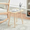 YOUDENOVA Table d'appoint en bois, petite table de salon, table de chevet, table à thé, table basse pour salon, chambre à coucher, balcon, support pour fleurs, 40 x 30 x 43 cm, naturel
