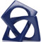 Moderne geometrische Würfel-Skulptur, blauer Knoten, Statue, Dekoration, Bücherregal, Tafelaufsatz, Dekoration, Würfel-Skulptur, Tischskulptur und Figuren, marineblauer Heimdekor-Akzent, würfelförmige