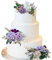 CherishedMoments 3Pcs Cake Topper Set, Wedding Artificial Flowers Decor Purple Cake Topper Decorations for Wedding Ceremony Anniversary, Home Decor,Fall Vintage