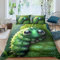 grüne Raupe Bettbezug-Set, 3D Bettwäsche-Set Bettbezug Mit Reißverschluss, Superfeine Faser, Geschenk-Bettbezug (Double（200x200cm）)