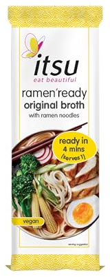itsu Ramen Ready Noodles 86g | Spicy Broth | Authentic Japanese Flavour | Ribbon Tied Ramen Noodles | Pack of 6
