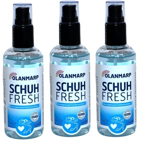 Olanmarp Scarpa fresh – L'ultimo spray per scarpe per la freschezza igienica e l'eliminazione degli odori dermatologicamente molto ben testato, Made in Germany (300.00 ml (confezione da 1)